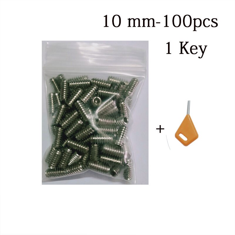 Aleta de tabla de surf de acero inoxidable 316, estándar americano 10 #-24, tornillo especial, extremo cóncavo, enchufe hexagonal, Máquina fija, tornillo de aleta de alambre superior: 10mm-100pcs-Orange