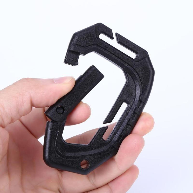 1Pcs 200LB Plastic Clip Karabijnhaak D Vorm Bergbeklimmen Gesp Outdoor Opknoping Sleutelhanger Haak Klimmen Accessoires