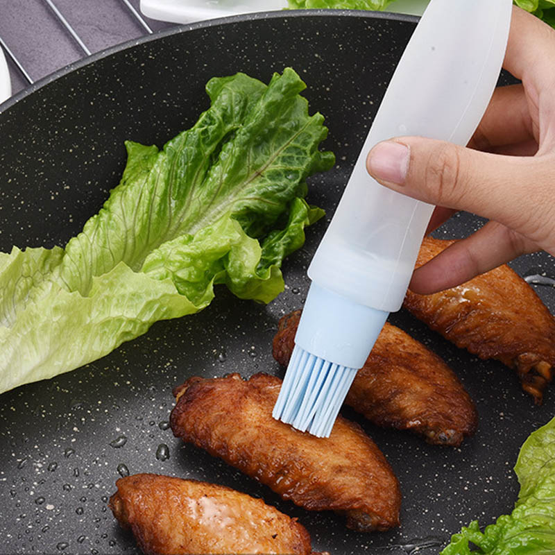 Brochas de silicona resistentes a la temperatura para batir barbacoa, brocha para botella de aceite, 1 Uds., accesorios para hornear, utensilios de cocina, utensilios para barbacoa