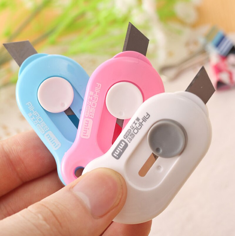 3pc Mini Portable Utility Knife Express Unpacker Letter Opener Paper Cutter Office School Supplies Stationery