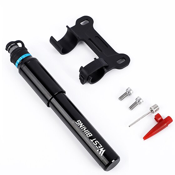 WEST BIKING Bicycle Pump Portable 150PSI Presta / Schrader Road MTB Mountain Bike Pump Bicycle Cycling Pump Hand Pump: Black