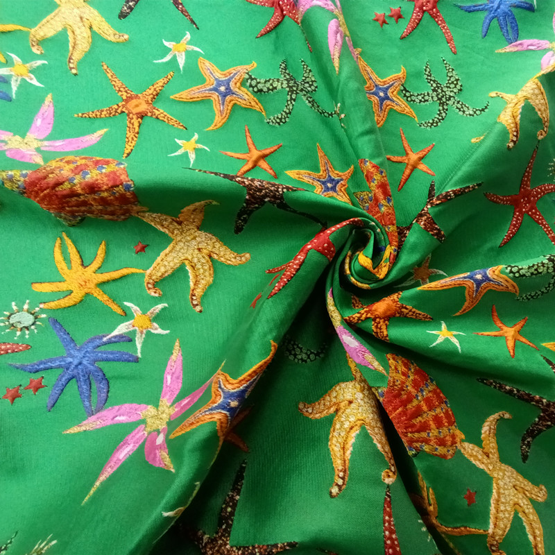 Tissu jacquard étoile de mer, européenne, automne et hiver, manteau, vêtements personnalisés haut de gamme, tissu à coudre