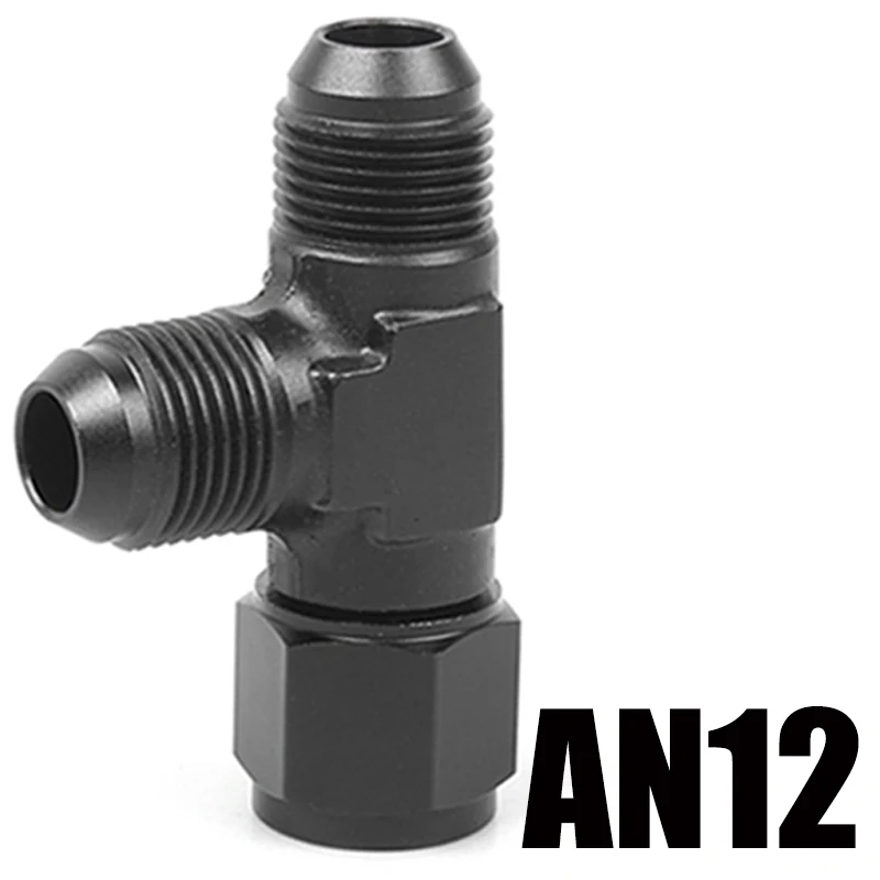 An4 an6 an8 an10 an12 universella aluminiumslang-t-kopplingar hane till hane hona t-koppling på sidan gängad koppling adapter svart: Röd