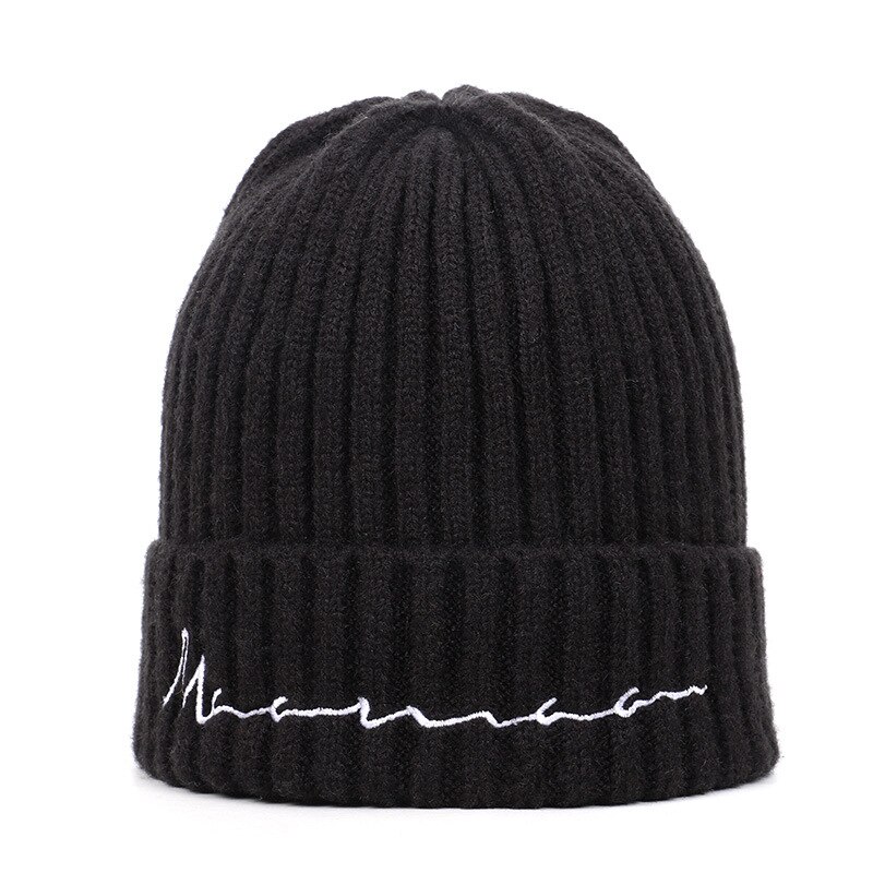 hiver Onesie bébé garçons filles chapeaux enfant laine côtes chapeau enfants Adorable doublure douce bonnet en tricot Snood Braga 2 3 4 5 6 8 ans: black