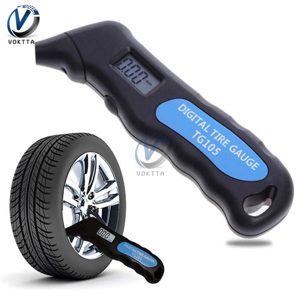 Digital neumático de coche medidor de manómetro de aire probador de barómetros Manómetro Digital LCD pantalla de la motocicleta del coche de la herramientas TH805/HT207