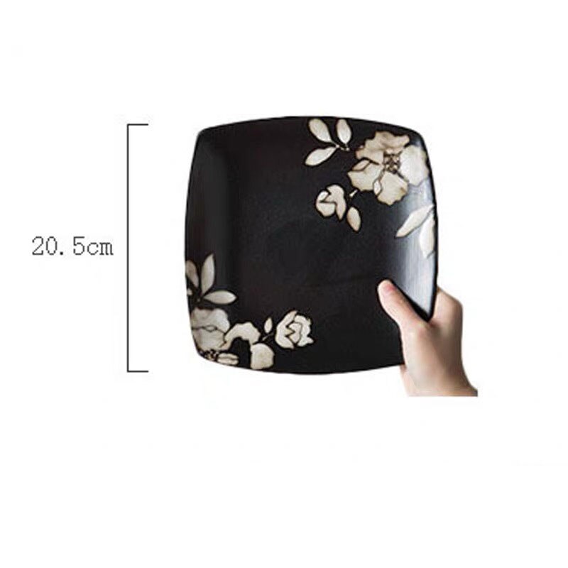 Japanese Handmade Ceramic Dinnerware Dinner Plate Lunch Plate Water Cup Fruit Wedding Decor Tableware Kitchen Utensil: 8 inch plate