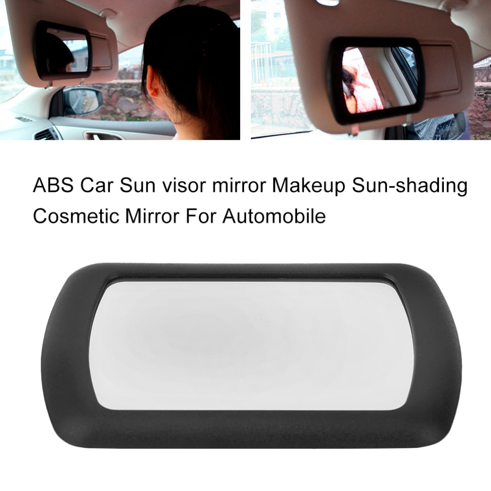 Espejo para visera de coche, espejo para maquillaje, sombra de sol, espejo cosmético ABS para maquillaje de automóvil, espejo de automóvil, estilo de coche