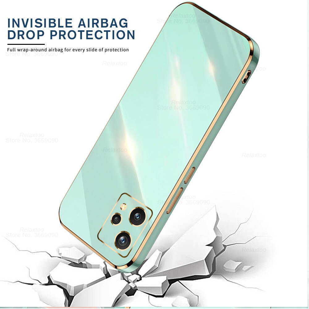 Luksusowe poszycie kwadratowa ramka silikonowe etui do Oppo Realme 9 pro plus proplus Realme9pro realmi 9pro + ochrona tylna obudowa telefonu