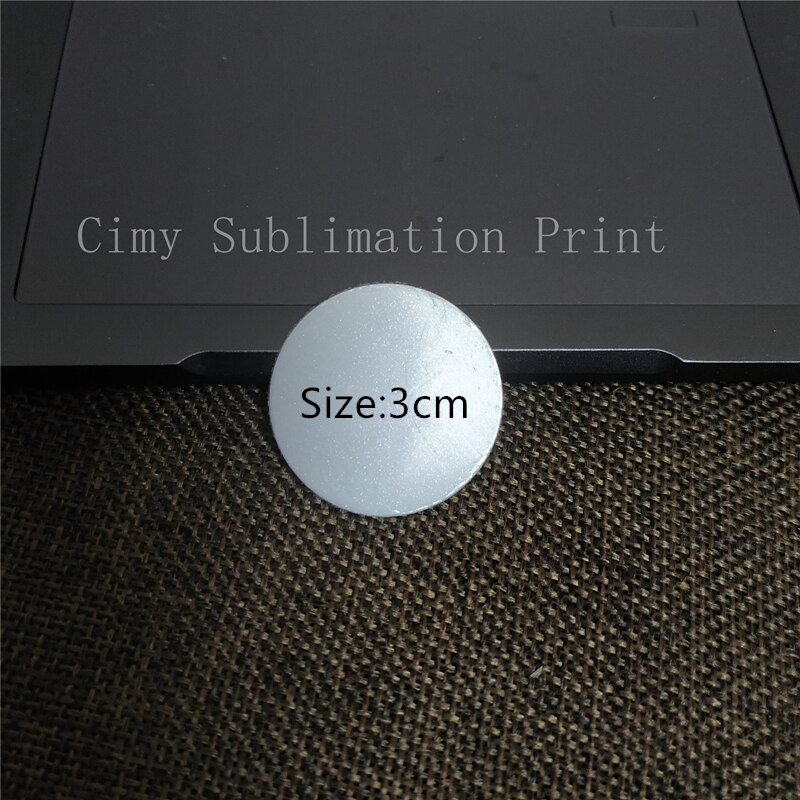 Plaque métallique de Sublimation vierge: Round  3.0cm