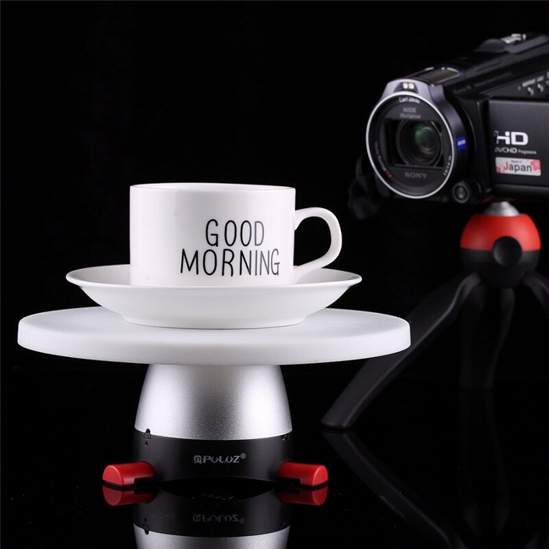 PULUZ Electronic 360 Degree Rotation Panoramic Tripod Head +Round Tray with Control Remoter photography Photo studio turntable