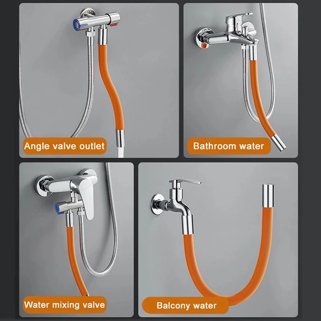 Extension de robinet de salle de bains, robinets de cuisine universels, buse de robinet d'eau 360 ° Adaptateur d'extension de douche rotative, accessoires de salle de bains
