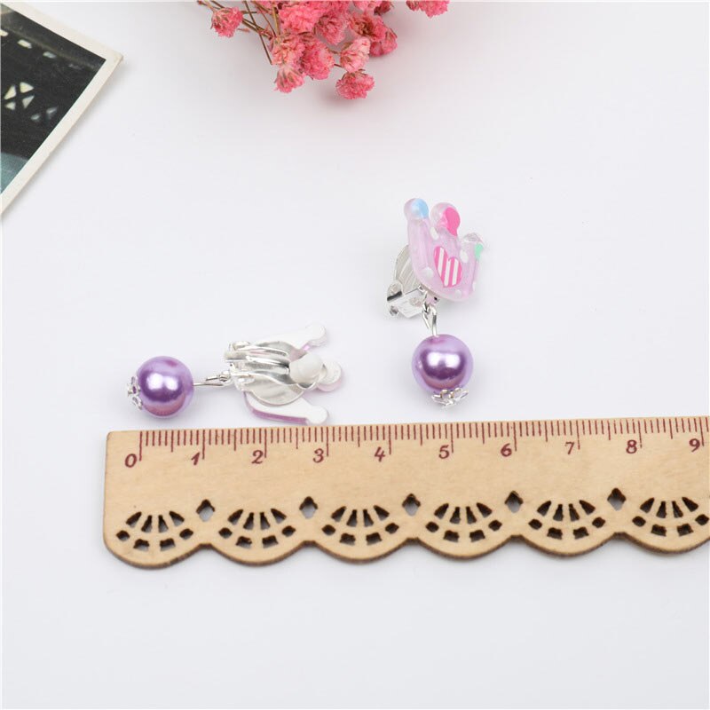 7 pairs Ear clips of earrings for children,For Children Girls Without Ear Hole clip Earrings