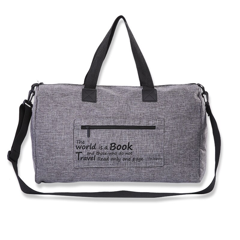Grote Capaciteit Vrouwen Reistas Opvouwbare Mannen Reis Duffle Zakken Waterdichte Oxford Bagage Handtas Weekend Grote Zak Verpakking cube: Gray Travel bag