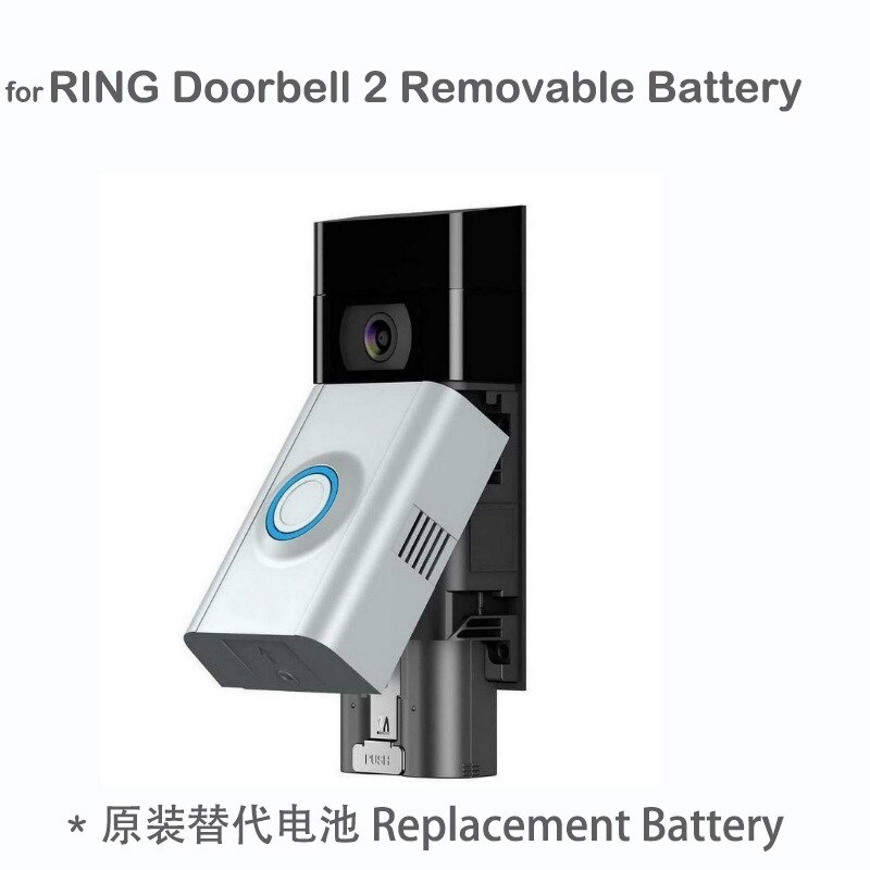 Ring Video Deurbel 2 Vervang Batterij 3.65V 6040 Mah 22.046Wh V4 Lithium Ion 8AB1S7-0EN0