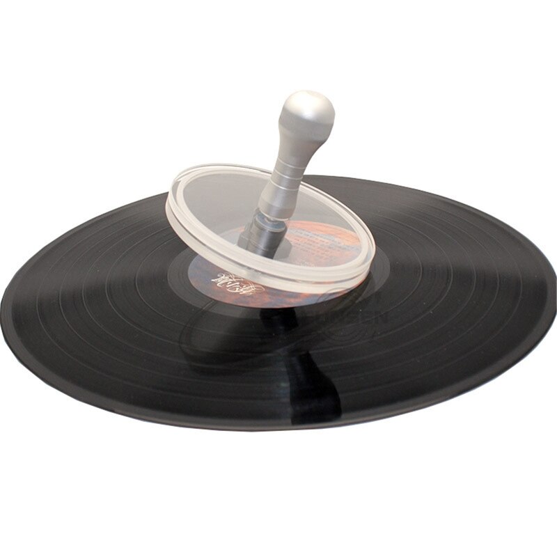 LP-Abrazadera para limpiador de discos de vinilo, mango de aluminio, Protector de etiquetas de registro, herramienta de limpieza acrílica impermeable