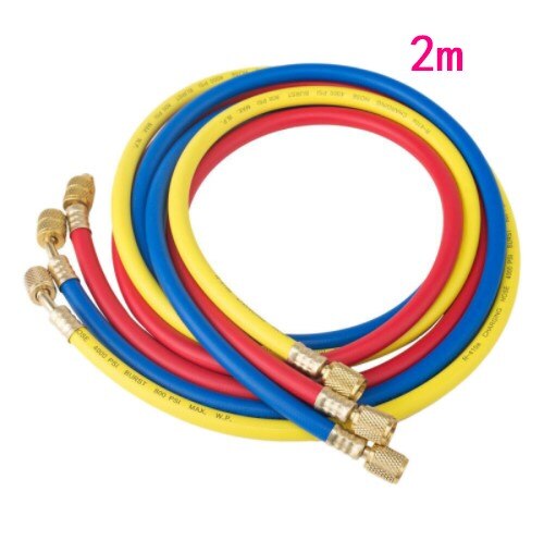 2/1.5/1 M Car Air Conditioning Refrigerant Tube AC Charging Hoses Tube For R134a R12 R22 R404 R502 Car Air Condition Hose: 2m