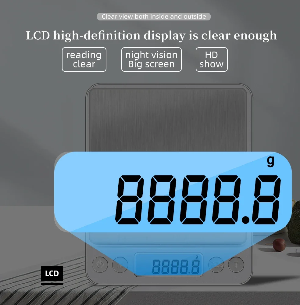 Precision Digital Jewelry Scale with Backlit LCD Portable Mini Pocket Electronic Balance for Coffee/Tea/Medicine/Gold Weighing