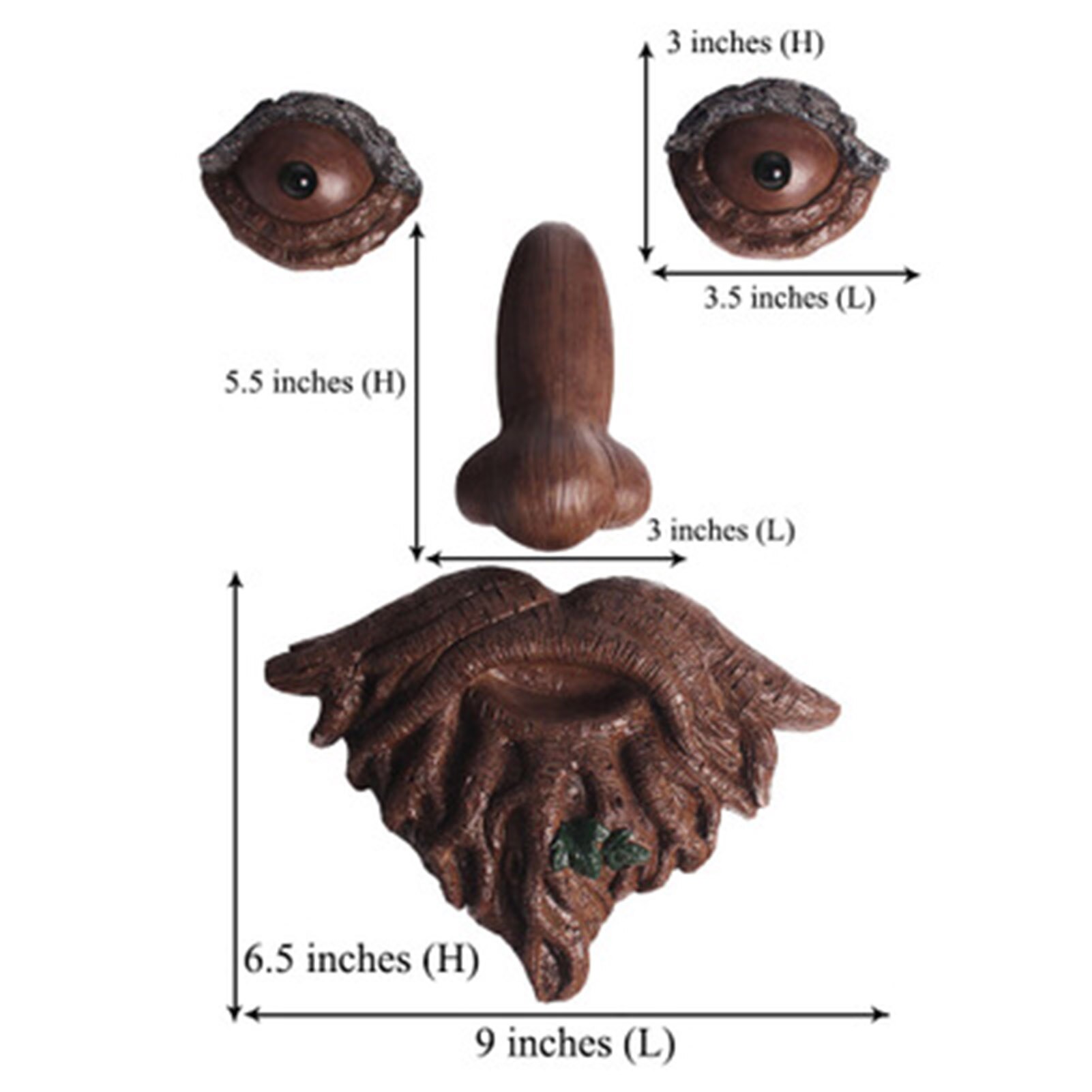 Outdoor Tree Face Decor Old Man Tree Hugger Resin Statue Tree Pendant Sculpture For Home Gardening Art Decoration