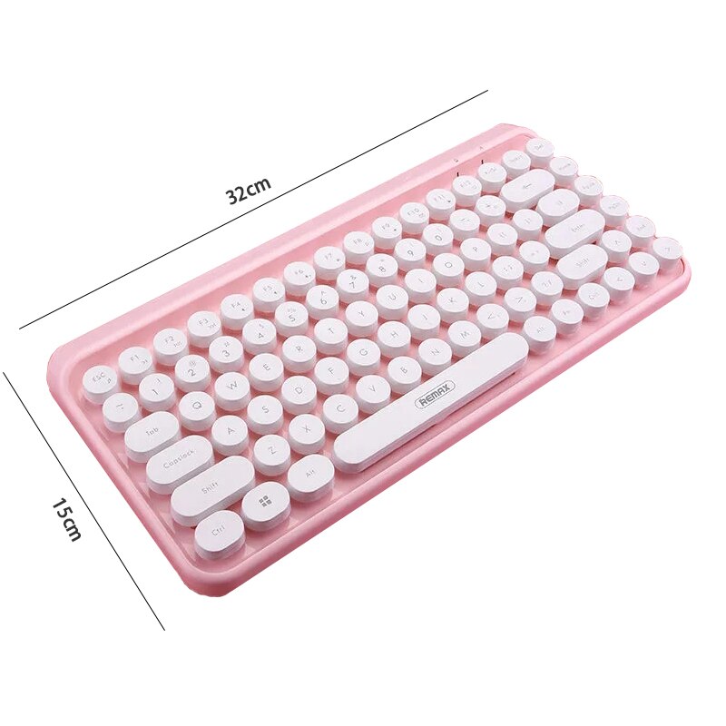 Pink 2.4G Wireless Keyboard Office Game Home For Laptop Computer PC Keyboard Gaming Keyboard box packaging