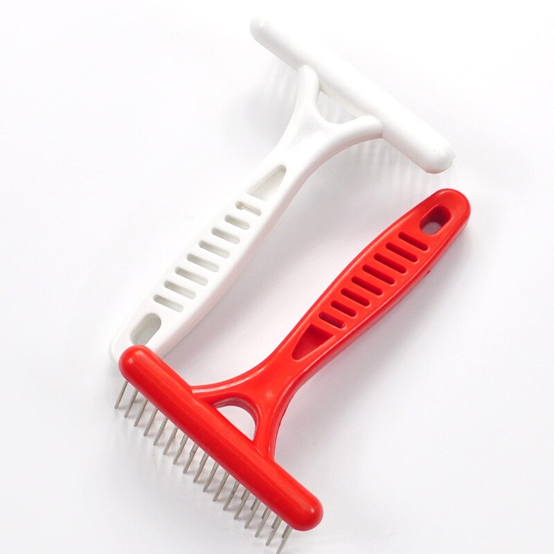 Pet open knot comb long hair dog stainless steel open knot comb cat dog special rake comb beauty products dog comb