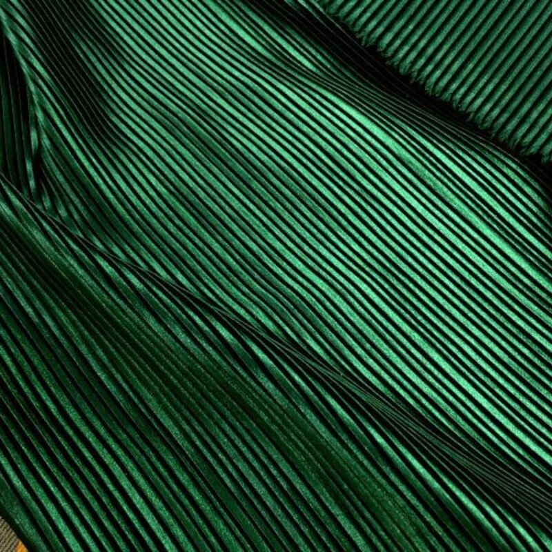 Tela plisada de satén de imitación de seda para vestido, faldas, color negro, blanco, azul, verde, rosa, rojo, gris, por metro
