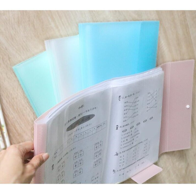 1PC A3 Display Book 20/30/40 Pages Transparent Insert Folder Document Storage Bag for Bank Campus File Office Workplace Student