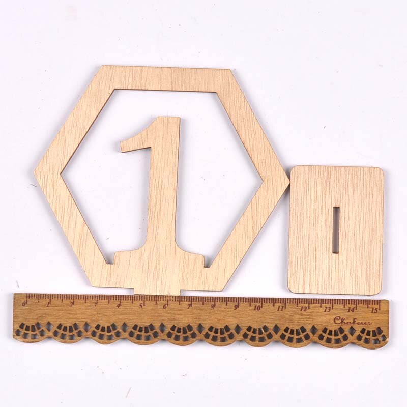10Pcs Seating Assignment Wooden Place Card Holder Wedding Props Dinner Seat Number Cards Figure Indicator Party Supplies m2628