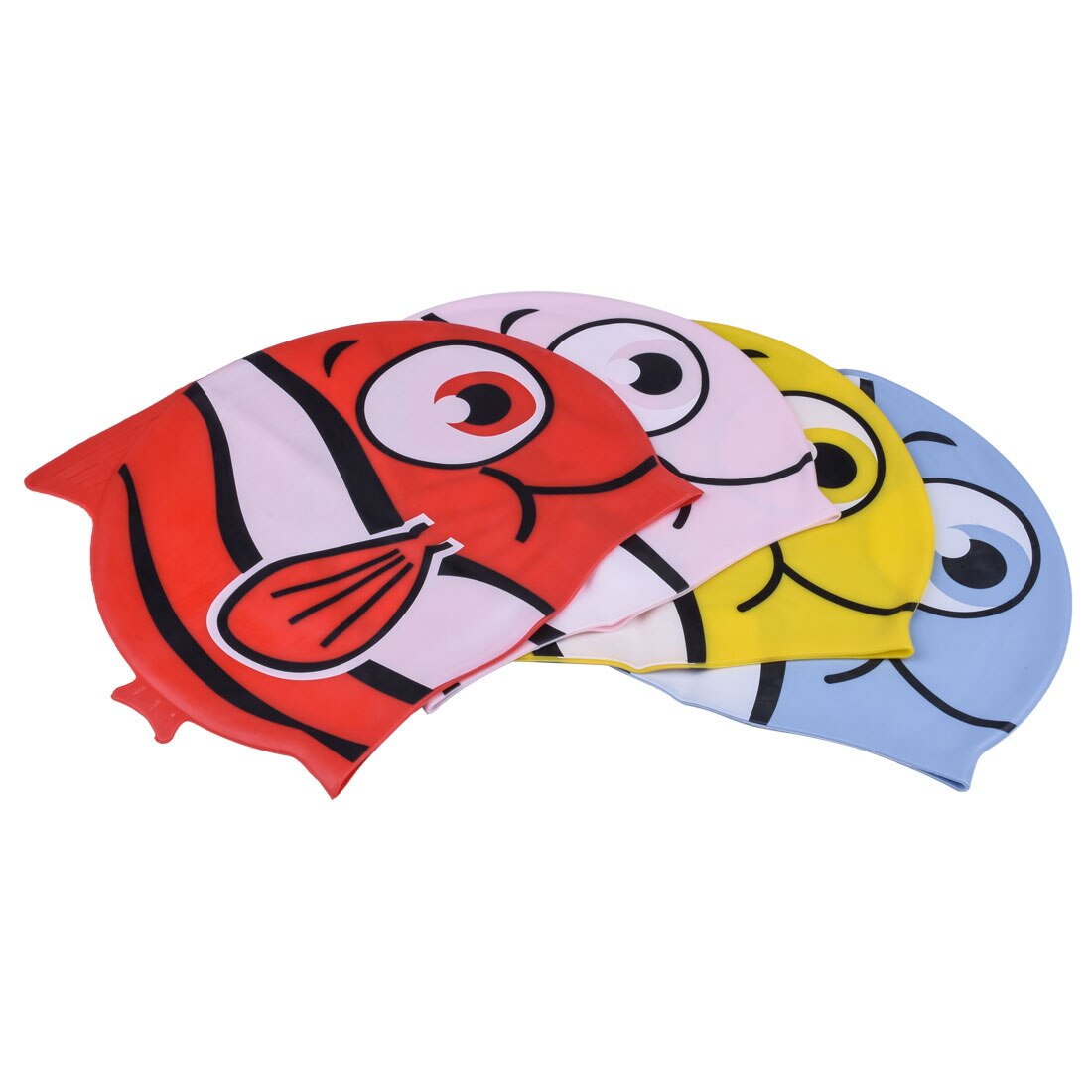 Gorros de natación con dibujos animados para niños, gorro de piscina impermeable, protección para las orejas, sombrero de buceo de silicona para niño y niña
