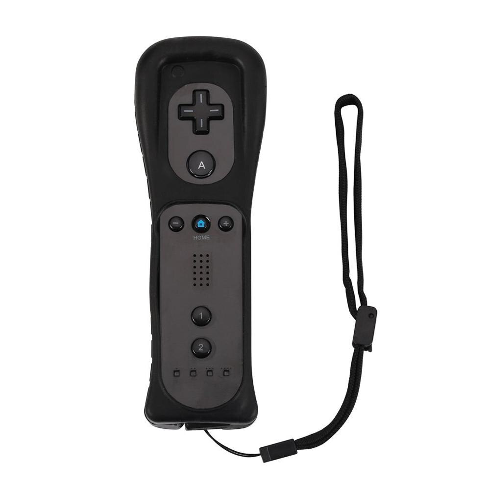 Draadloze Afstandsbediening Voor Wii Ingebouwde Motion Plus Gamepad Met Siliconen Case Motion Sensor: black