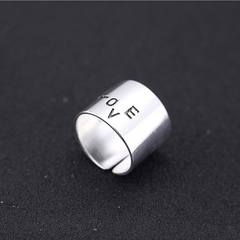 Charmant Open Liefde Brief Ring Voor Vrouwen Vintage Boho Party Ringen Gothic Punk Sieraden Cadeaus Voor Meisjes