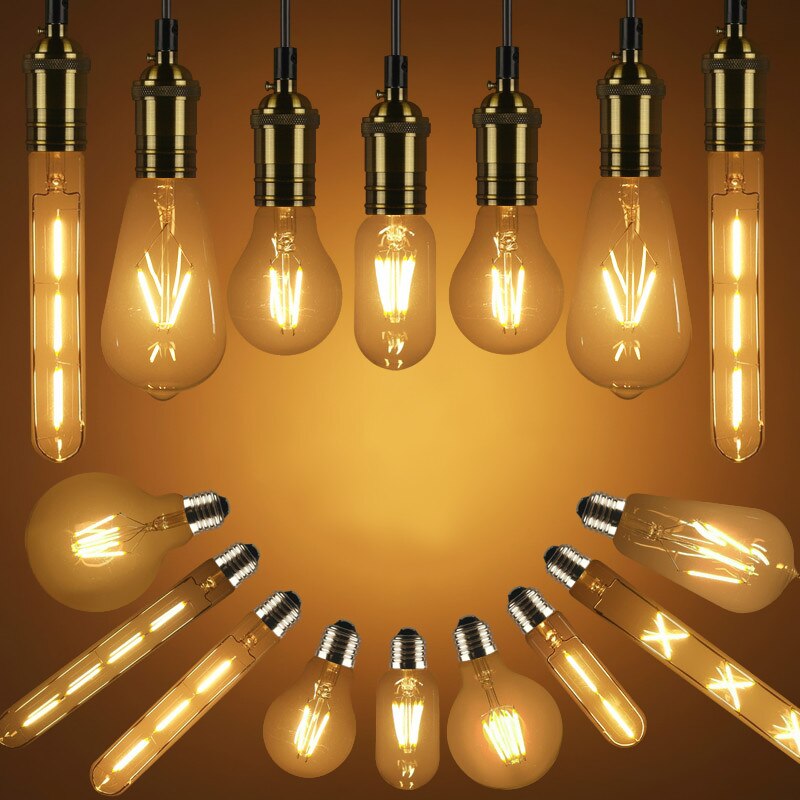 Energiebesparende Led Lamp Edison 2W 4W 6W 8W E27 Imitatie Wolfraam Draad Transparante Gloeilamp decoratieve Verlichting Binnenverlichting