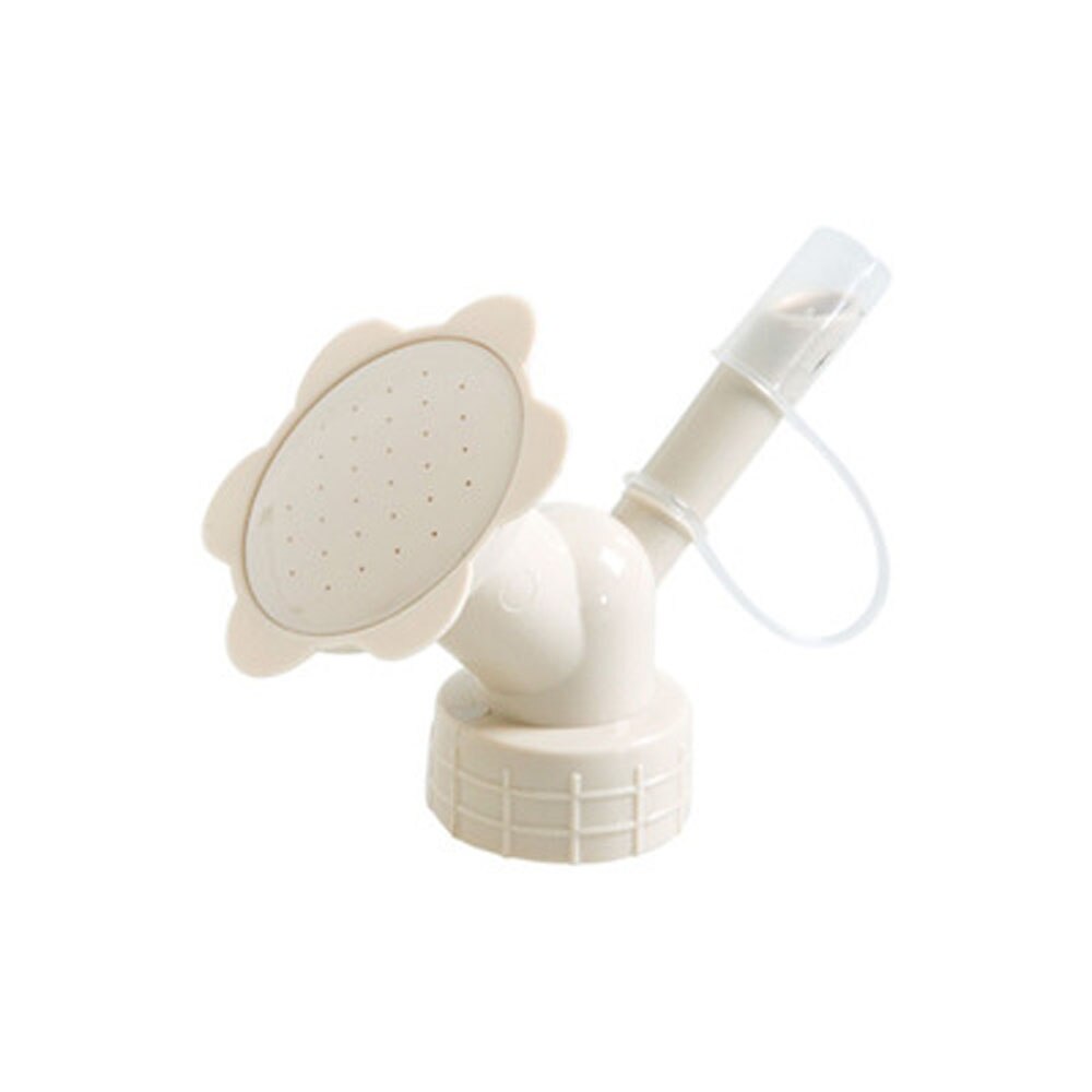 2 In 1 Huishouden Gieter Spuitbussen Cap Plastic Spray Bloem Sprinkler Plant Nozzle Water Blikjes Tuin Watering Tool: beige