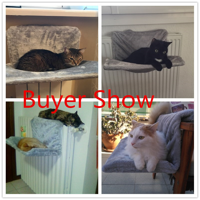 Cat Bed Removable Window Sill Cat Radiator Bed Hammock Perch Seat Lounge Pet Kitty Hanging Bed Cosy Cat Hammock Mount Pet Seat