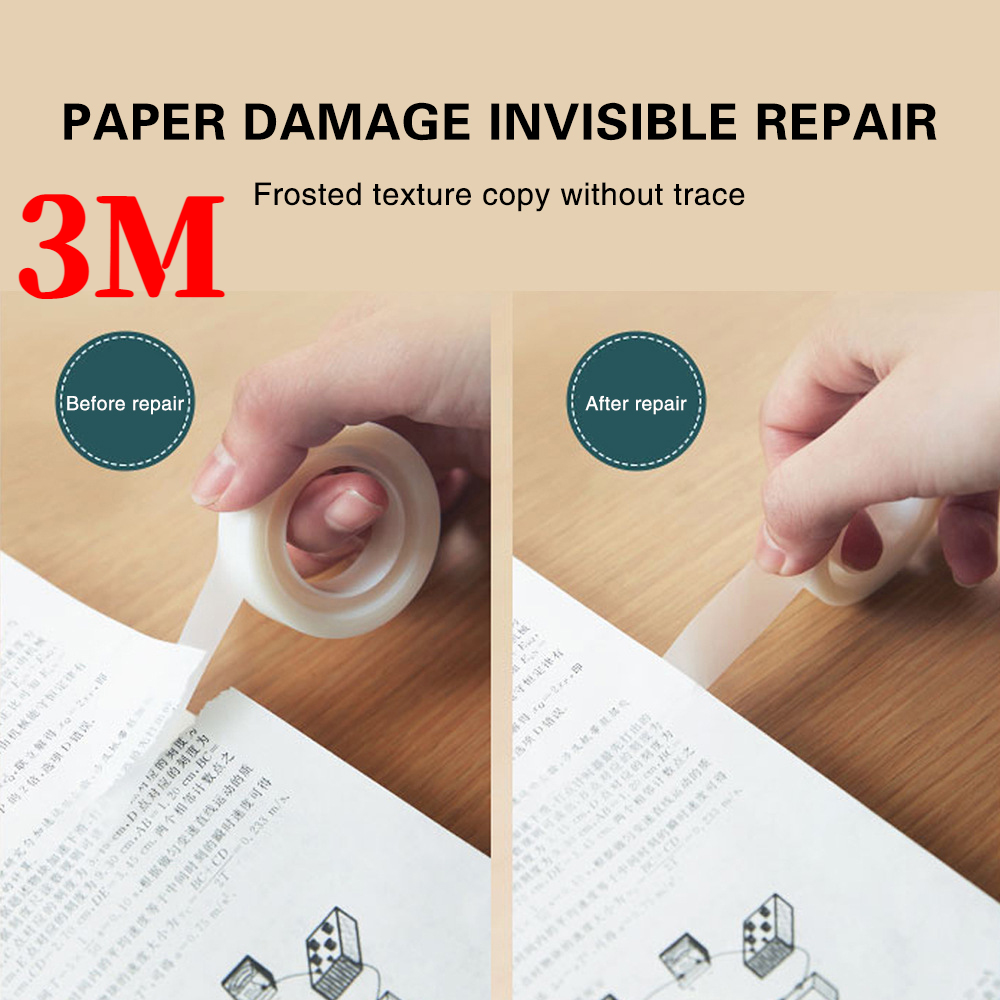3M Invisible Tape Test Tape Copy Non-Trace Change Hand Tear Writing Student Error Tape Sticky Note Label