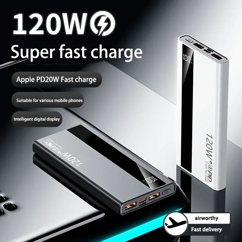 Xiaomi 500000 mAh 120 W Hoge Capaciteit PowerBank Super Snel Opladen Draagbare Externe Batterij Powerbank voor iphone Huawei 2025