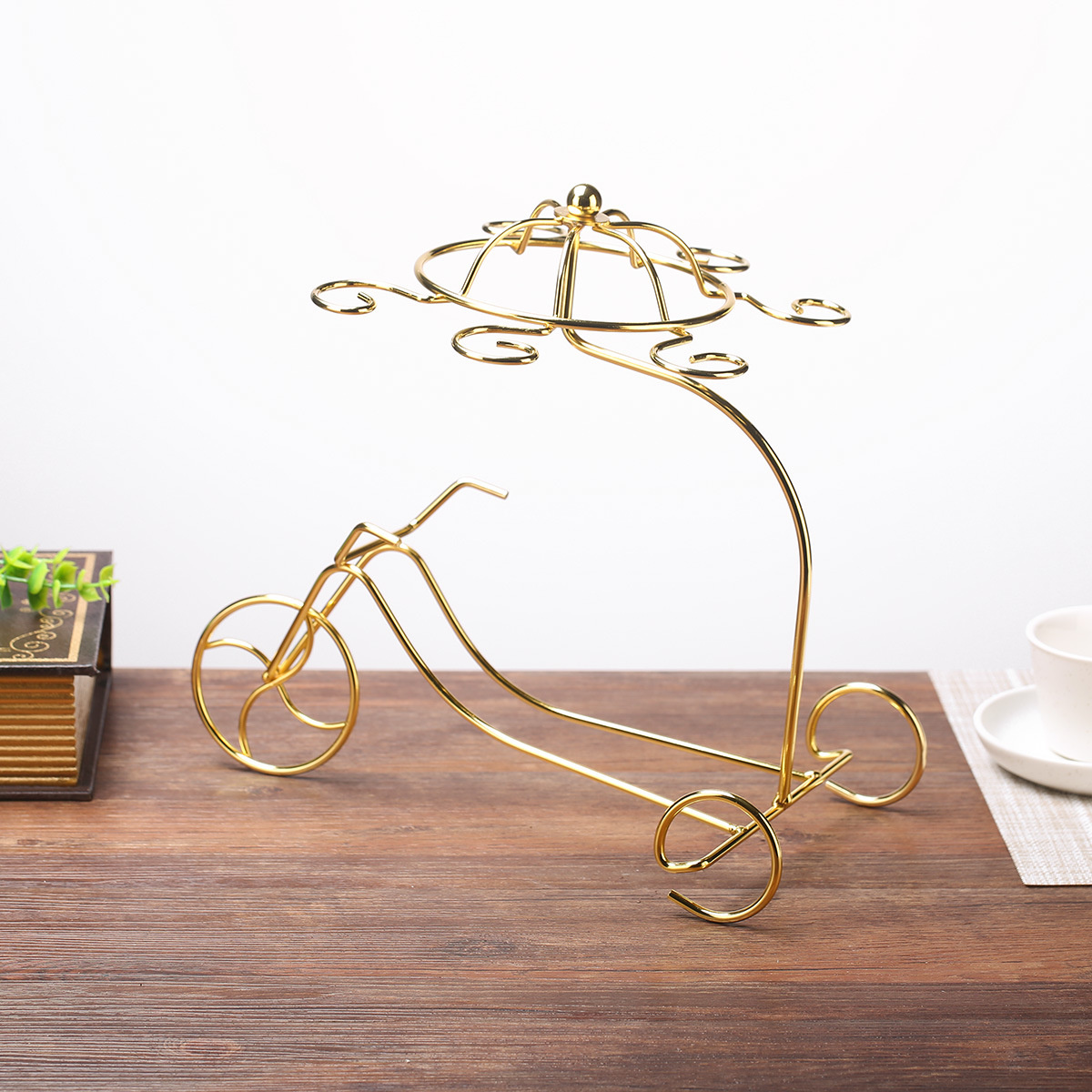 Delicate Rode Wijn Fles Glazen Houder Opknoping Ondersteboven Cup Bekers Display Rack (Brons)