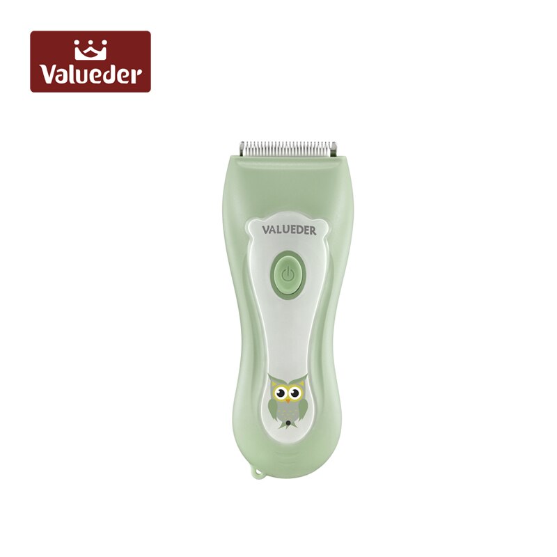 Funny Baby Hair Clipper Easy-use USB Electric Quiet Hair Trimmer Safe Rechargeable Waterproof Clippers for Children Kids: green