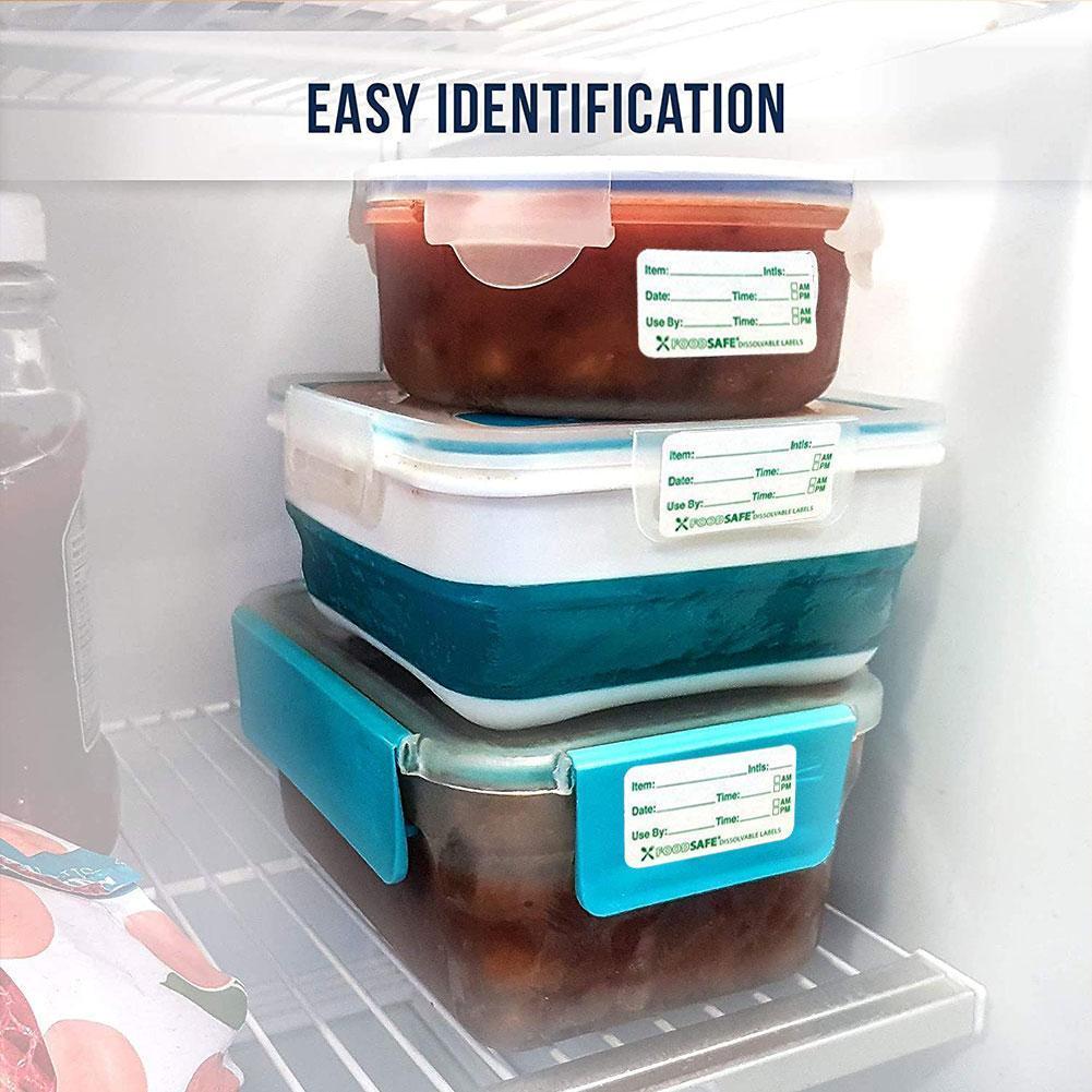 1 Roll Of 250 Pcs Food Labeling Stickers Self-Adhesive Labels Refrigerator Paper Removable Food Freezer Storage Sticker B3S0