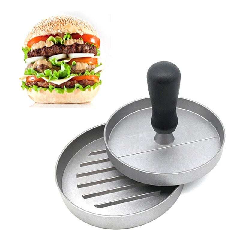 Hamburger kød oksekød grill presning pandekage maskine hamburger skimmel manuel non-stick belægning plasthåndtag kødpresse