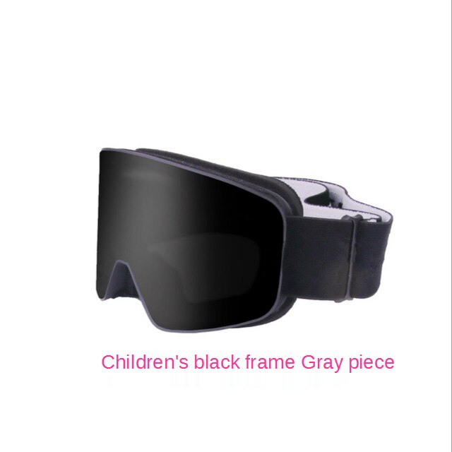 Lunettes de Snowboard à revêtement cylindrique pour adultes, lunettes de Ski Ka myopie, Double couche anti-brouillard, style Parent-enfant: child Ski goggles F