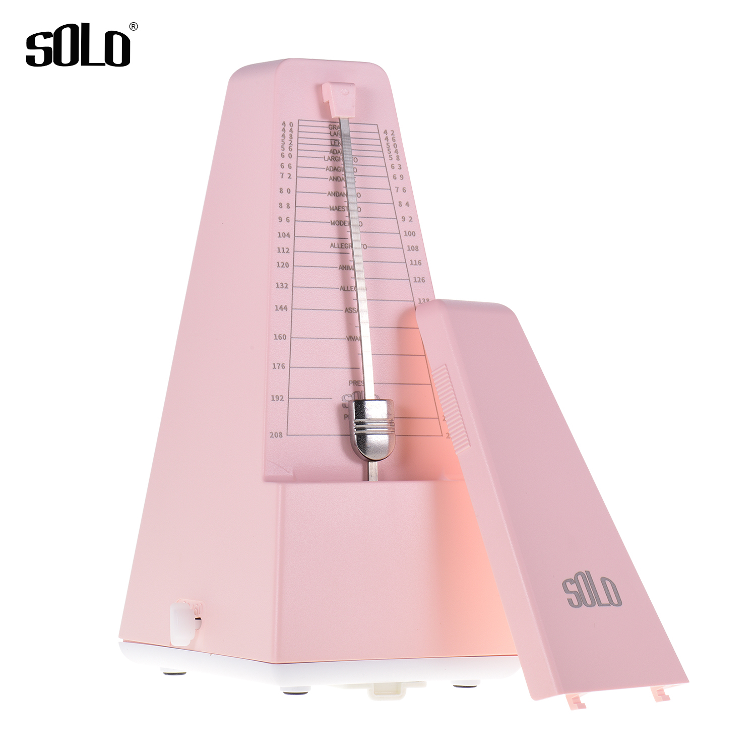 Soolo s -320 mekaaninen metronomi universaali materiaali kitaralle viululle pianolle rummulle soittimen harjoitteluväline aloittelijalle: Vaaleanpunainen
