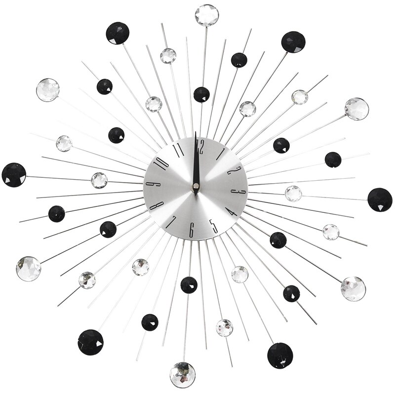 Gypsophila Diamant Wanduhr Schmiedeeisen Uhr Kreative Uhr Vintage Metall Kunst Wanduhr: Default Title