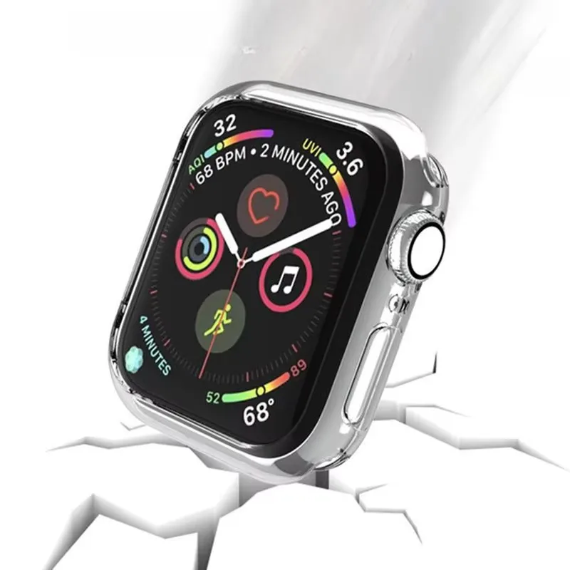 Läpinäkyvä kotelo apple watch series 10: lle 46mm 42mm 9 8 7 45mm 41mm:lle , ei näytönsuojaa, täysikokoinen tpu-puskurisuoja iwatch  se 6 5 4 44 40mm:lle