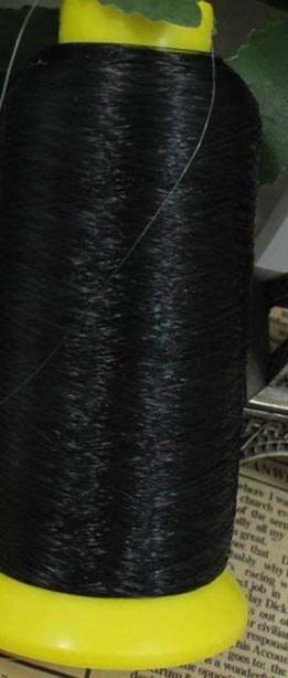 Nylon 4000 meter 0.12mm gennemsigtig /sort sytråd usynlig tråd til etiket håndværk poser blindstitch quiltning perler: Sort
