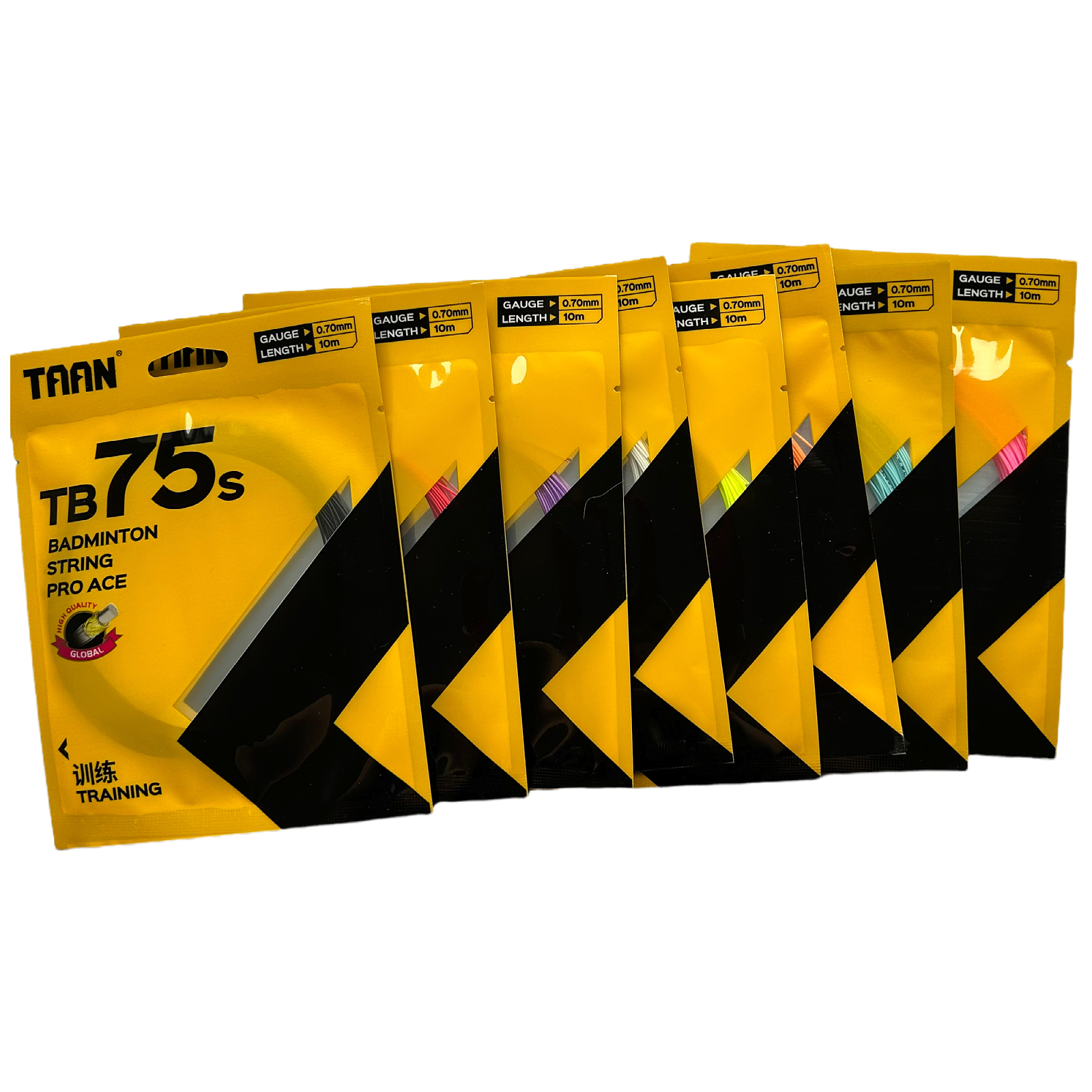 10pcs TAAN PRO ACE BT75S Badminton Racket String Durable Training String Badminton Racquet TB75 0.70mm 10M: Default Title