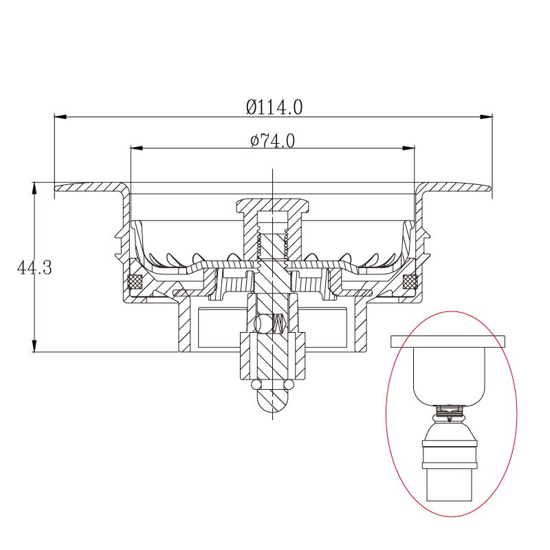 Talea Rubber Kitchen Sink Drain Assembly Waste Strainer and Basket Strainer Stopper Waste Plug Sink Filter