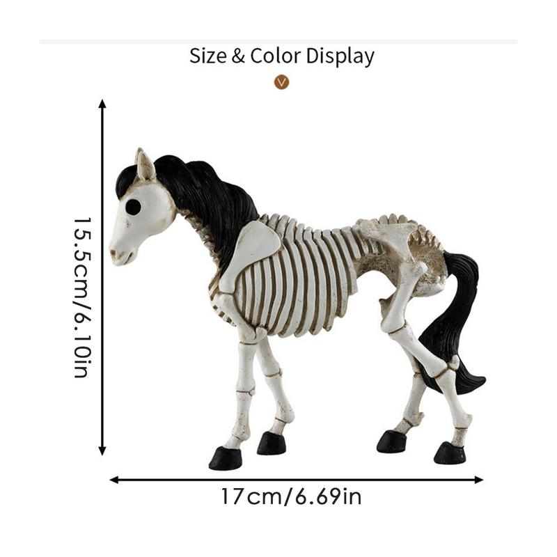 animale scheletro arredamento spettrale scheletro modello di cavallo scheletro di cavallo statua d'arte in resina per feste di Halloween