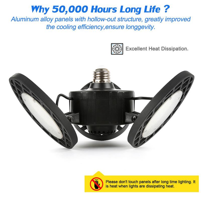 Super Bright 60/80W E26 LED High Bay Light Garage Lamp AC 85-265V Industrial Lighting 6000k/8000K For Warehouses Wine Cellar