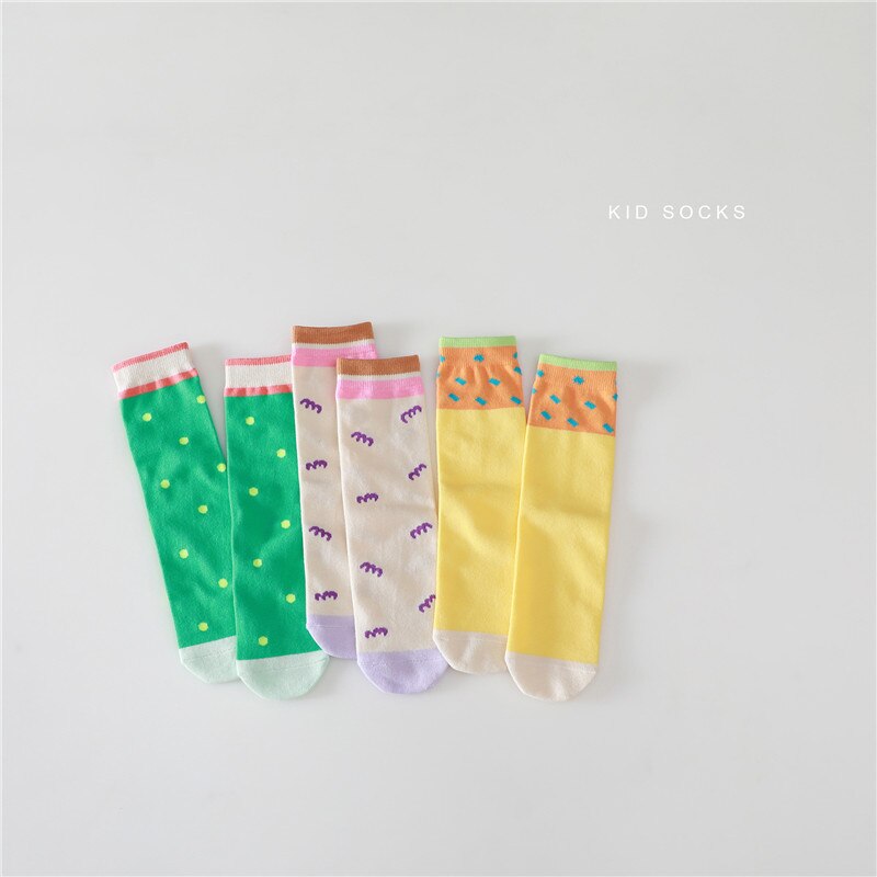 EnkeliBB belle bébé et enfants Tube chaussettes Style coréen doux enfants taille libre coton chaussettes à pois