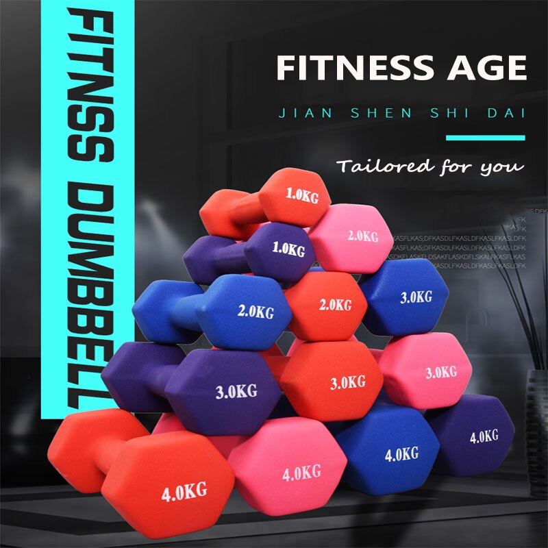 Home/gym Hex Dumbbell Yoga Fitness Workout Equipment For Women Mancuerna 8kg Weight Loss Sport Kettlebell Pesas Gimnasio Bowflex